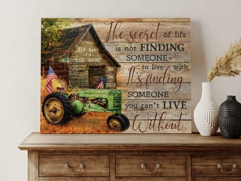 John Deere Art Canvas Print for the 17th anniversary gift traditional and modern