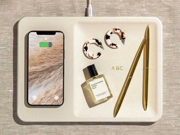 tech gifts for her - A leather wireless charger