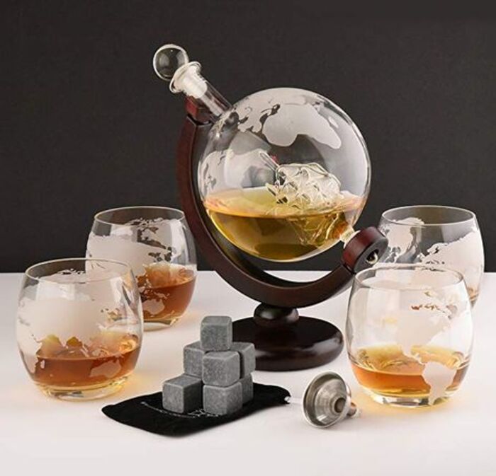Whiskey decanter set for a practical wedding gift
