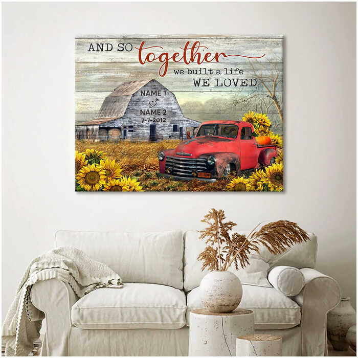 Name canvas - heartfelt gifts for second marriage of older couples