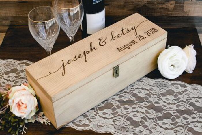 Custom wine box - special gift for elderly couples