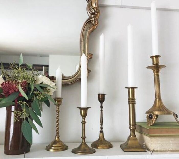 Vintage candlesticks for gifts of second wedding