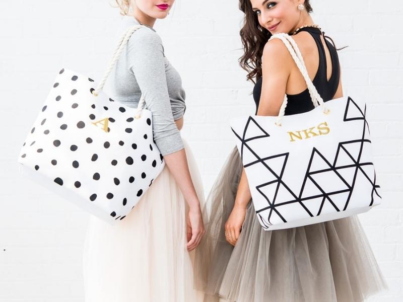 Geo Prism Tote Bag For Bridesmaid Day Of Gifts