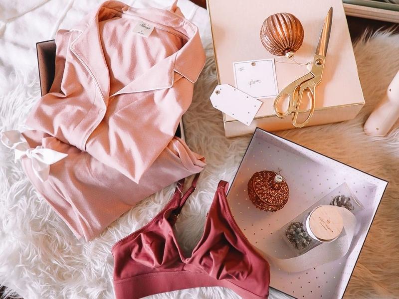 Pajama Gift Set for luxury bridesmaid gifts