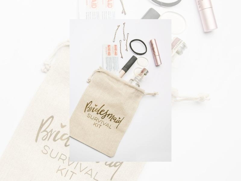 Bridesmaid Survival Kit for gifts for bridesmaid on wedding day