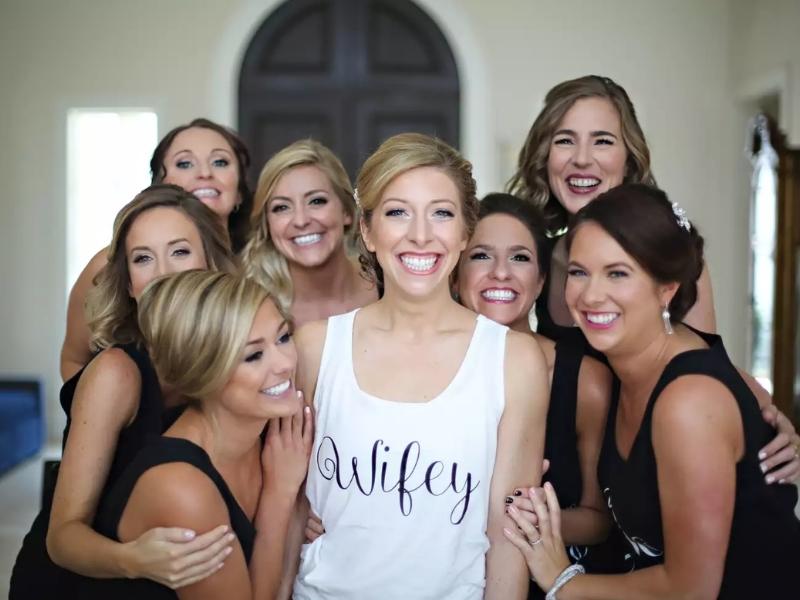 Personalized Tank Tops For Best Bridal Party