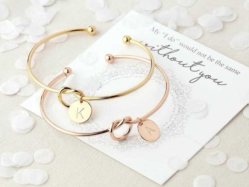 Tie The Knot Bracelet for gifts to give bridesmaids on wedding day