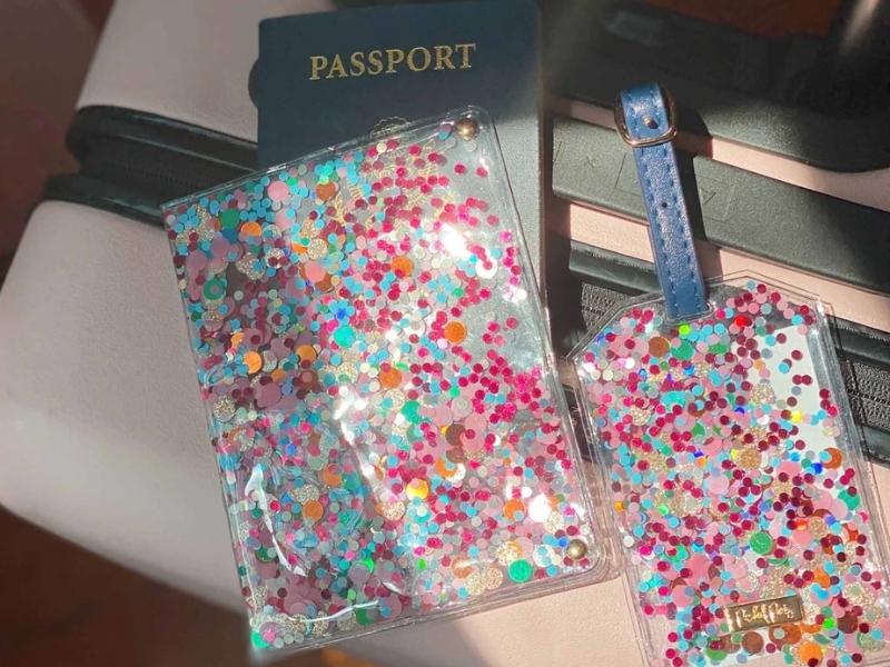 Confetti Passport Cases - cute bridesmaid proposal ideas