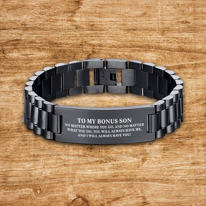 Stainless Steel Bracelet - step son wedding gift.