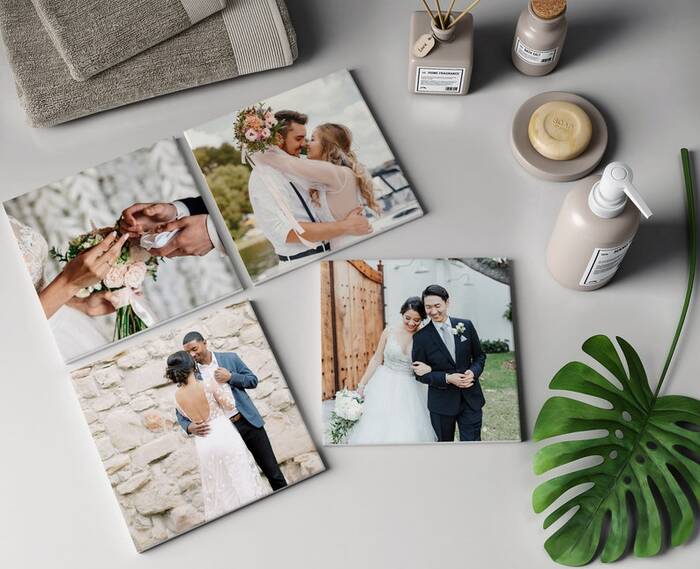 Photo Coasters - step son wedding gift. 