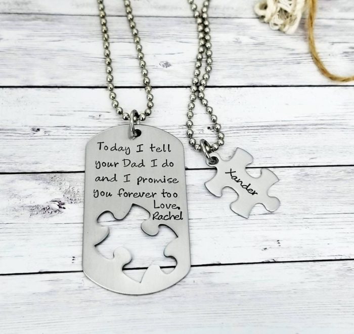 To My Son Necklace - Step Son Wedding Gifts. 