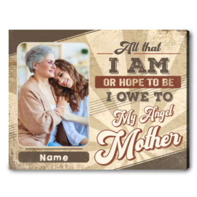 retro personalized gift for mom all that I am 01