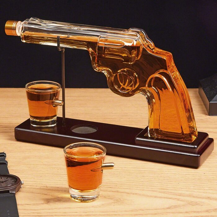 Gun Whiskey Decanter - wedding gift for son