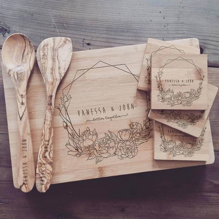 Personalized Cutting Board Set 