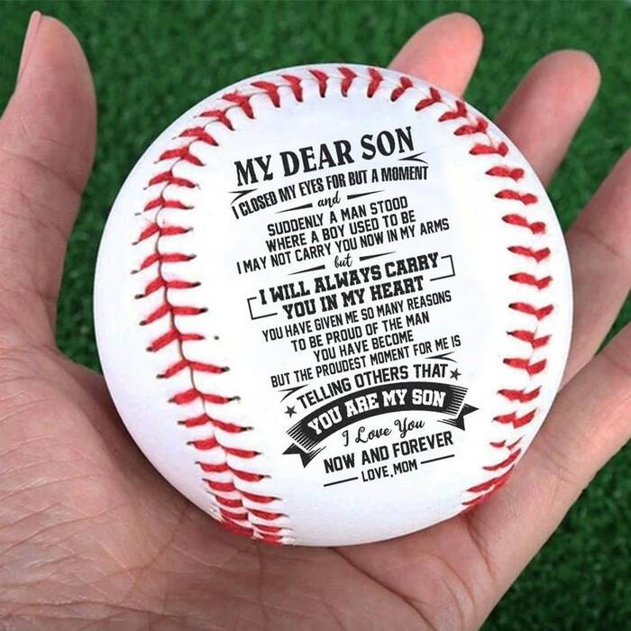 Engraved Baseball - gift for son's wedding. 