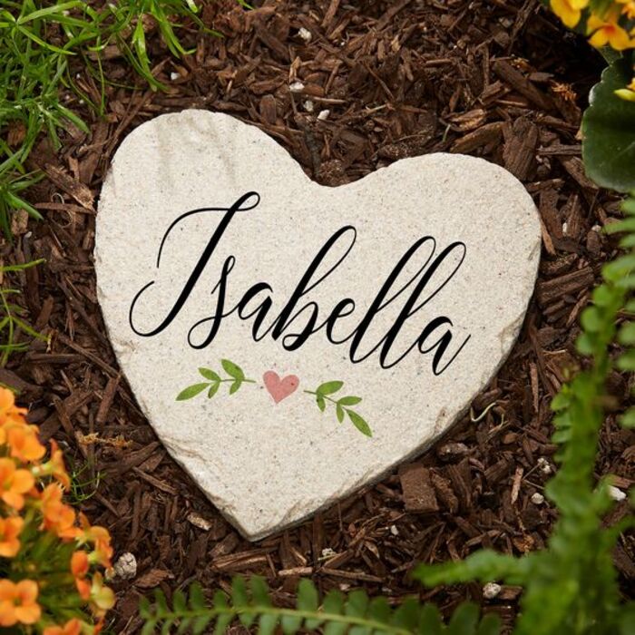 Custom garden stone for late wife