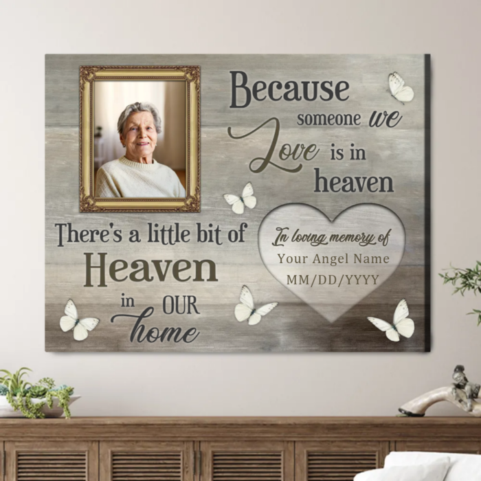 Custom photo canvas for bereavement gift