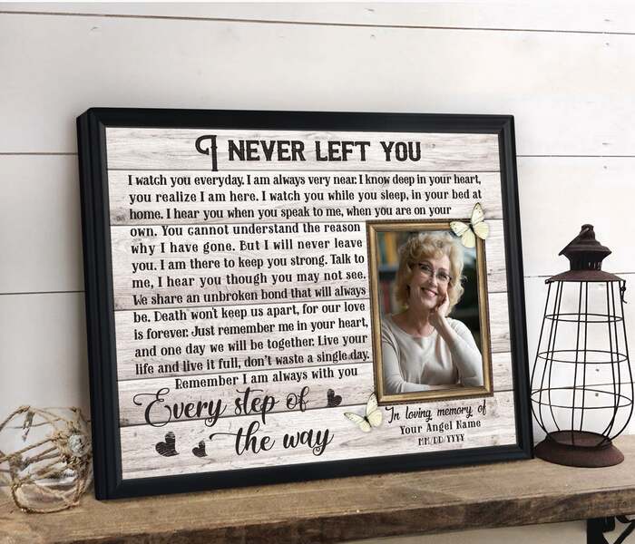 Memorial canvas for loss of wife