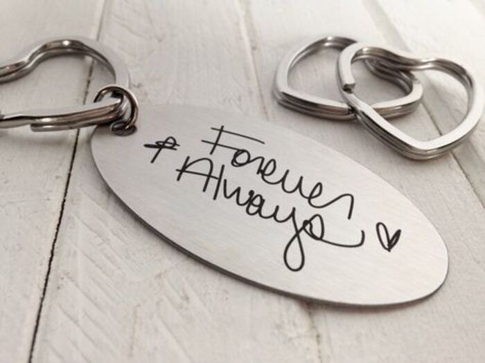 Custom keychains for sympathy gifts for loss of wife