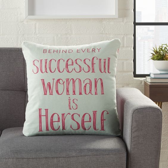 international women's day gift - Behind Every Successful Women is Herself Pillow