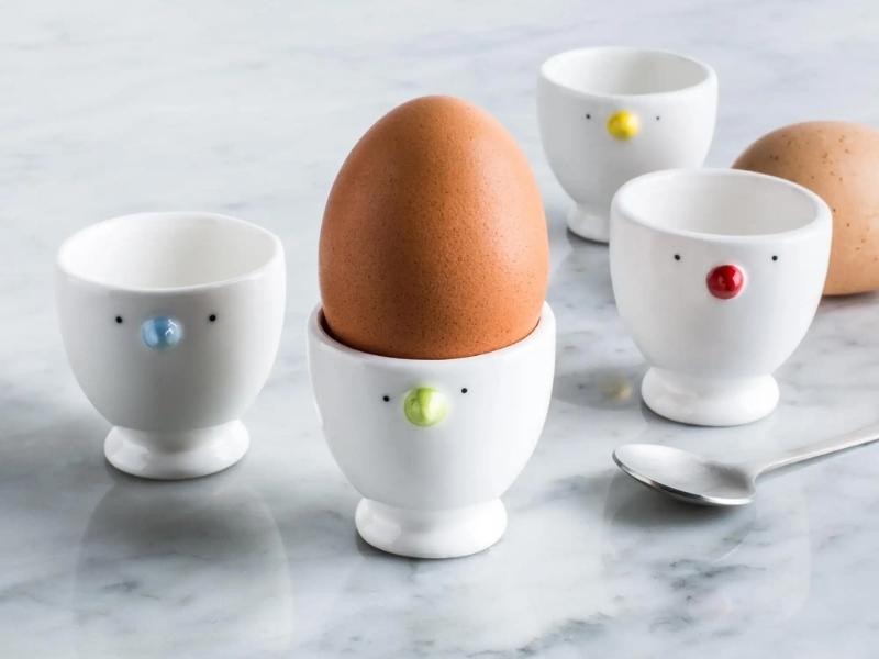 Egg Cup Set For 18Th Anniversary Porcelain Gifts