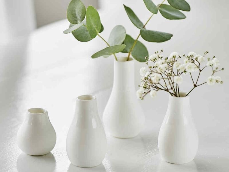 Mini Porcelain Vase Set For 18Th Wedding Anniversary Gifts For Her 