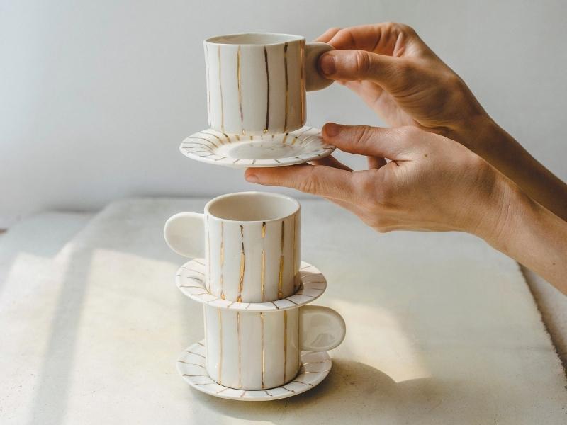 Porcelain Espresso Cup For 18Th Anniversary Gifts For Friends