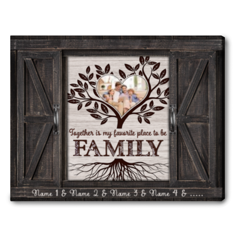 Personalized Family Wall Art With Names Wooden Window Shutters Canvas
