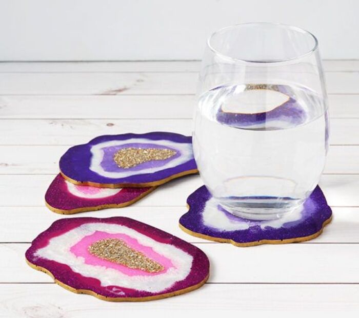 Diy Faux Agate Coasters For Wife
