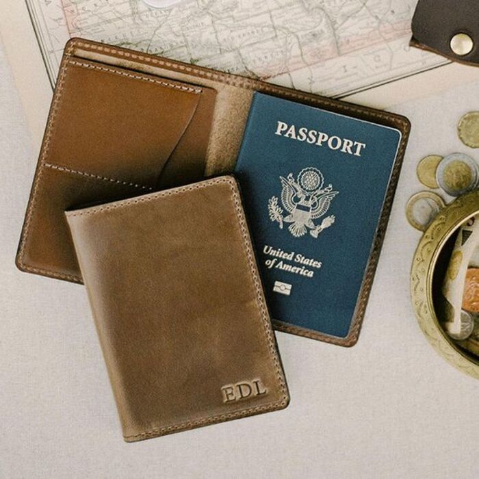 Leather Passport Holder Gift For Wife
