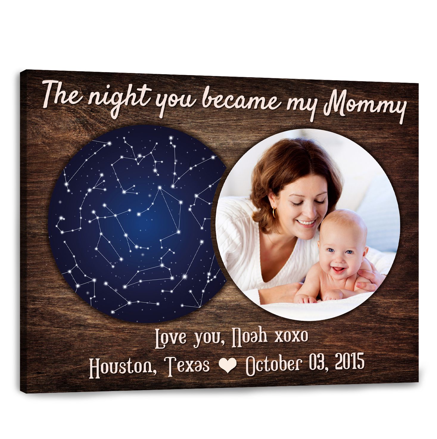 Personalized Gift For New Mom On Mother's Day, The Night You Became My  Mommy Custom Star Map Print, First Time Mom Gifts from Husband