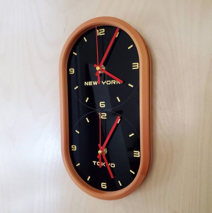 best gift for long distance girlfriend - Custom Dual Time Zone Wall Clock