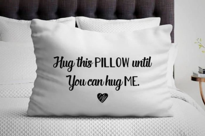 best gift for long distance girlfriend - Hug This Pillow Case