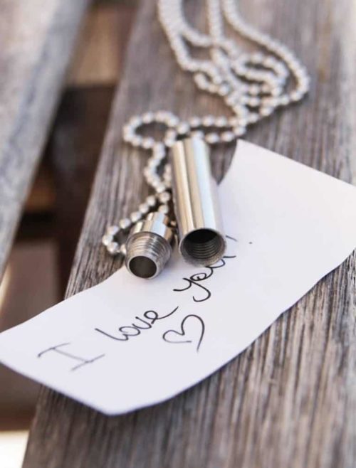Long Distance Relationship Gifts For Her - Personalized Hidden Message Necklace