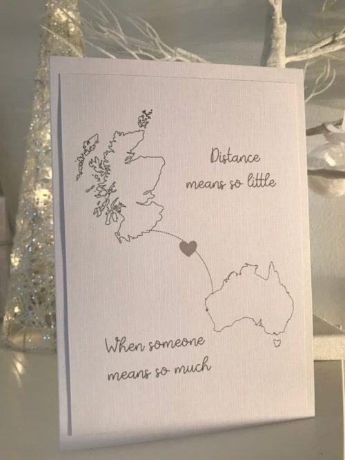 long distance relationship gifts for her - Distance Means So Little When Someone Means So Much Card