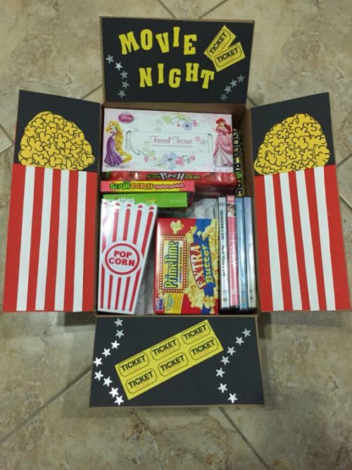 long distance relationship gifts for her - Movie night care package