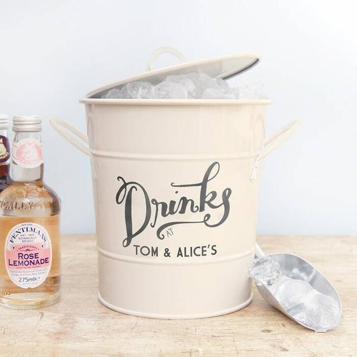 Personalized Ice Bucket - Best Wedding Gifts For Outdoorsy Couples.