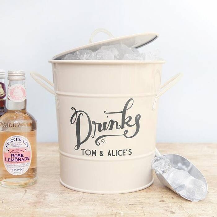 Personalized Ice Bucket - best wedding gifts for outdoorsy couples.