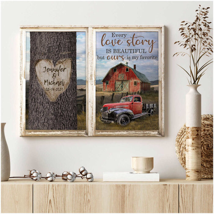 Every Love Story Canvas Painting - best wedding gifts for outdoorsy couples.