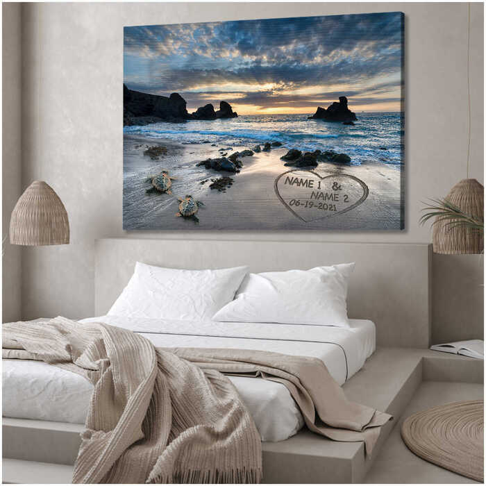 Beach Canvas Wall Art - Best Wedding Gifts For Outdoorsy Couples.