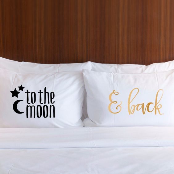 Long Distance Relationship Gifts For Her -Couples Pillowcases