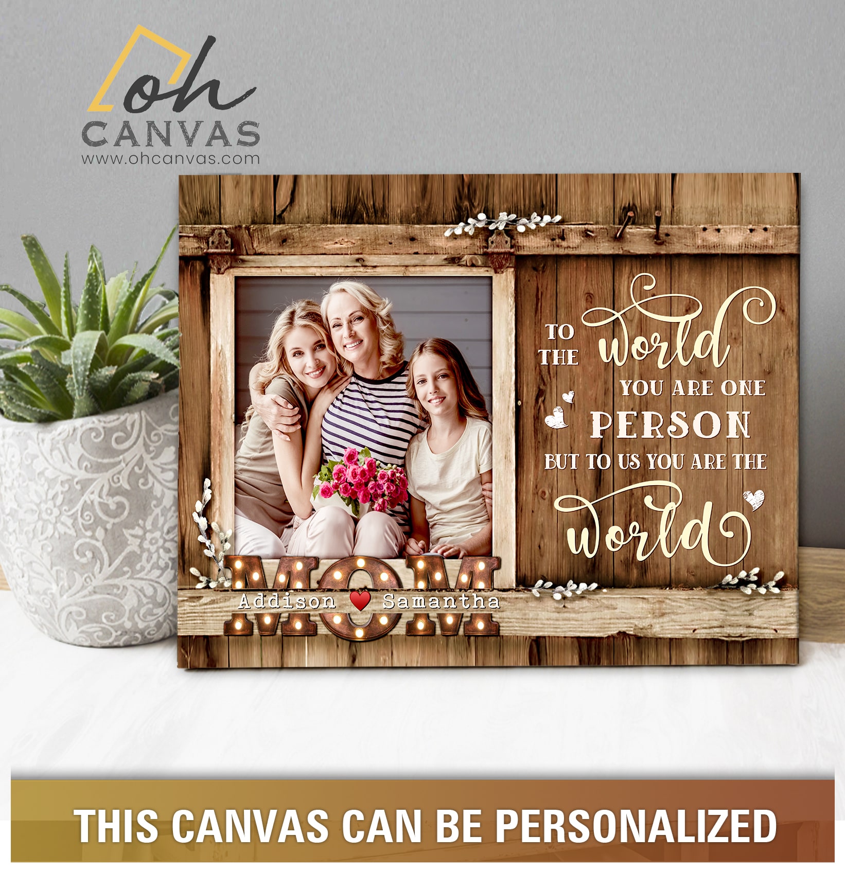 Best Gift For Mom For Christmas Personalized Canvas For Mom - Oh Canvas