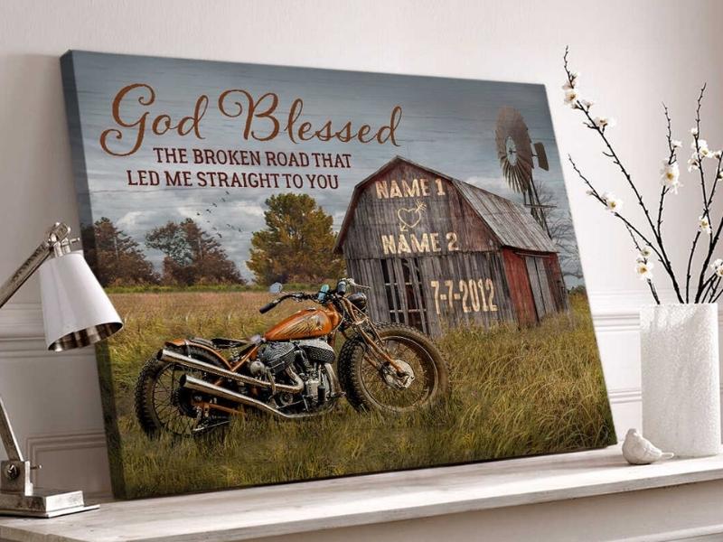 Barn and Vintage Motorcycle Wall Art for the best groomsmen gift i ever got