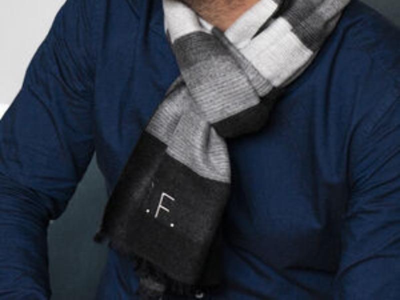 Fancy Monogrammed Scarves for groomsmen ideas