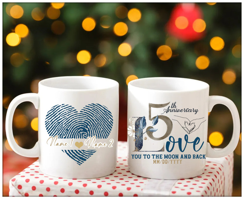 Personalized Anniversary Gift - I Love You Coffee Tumbler Set