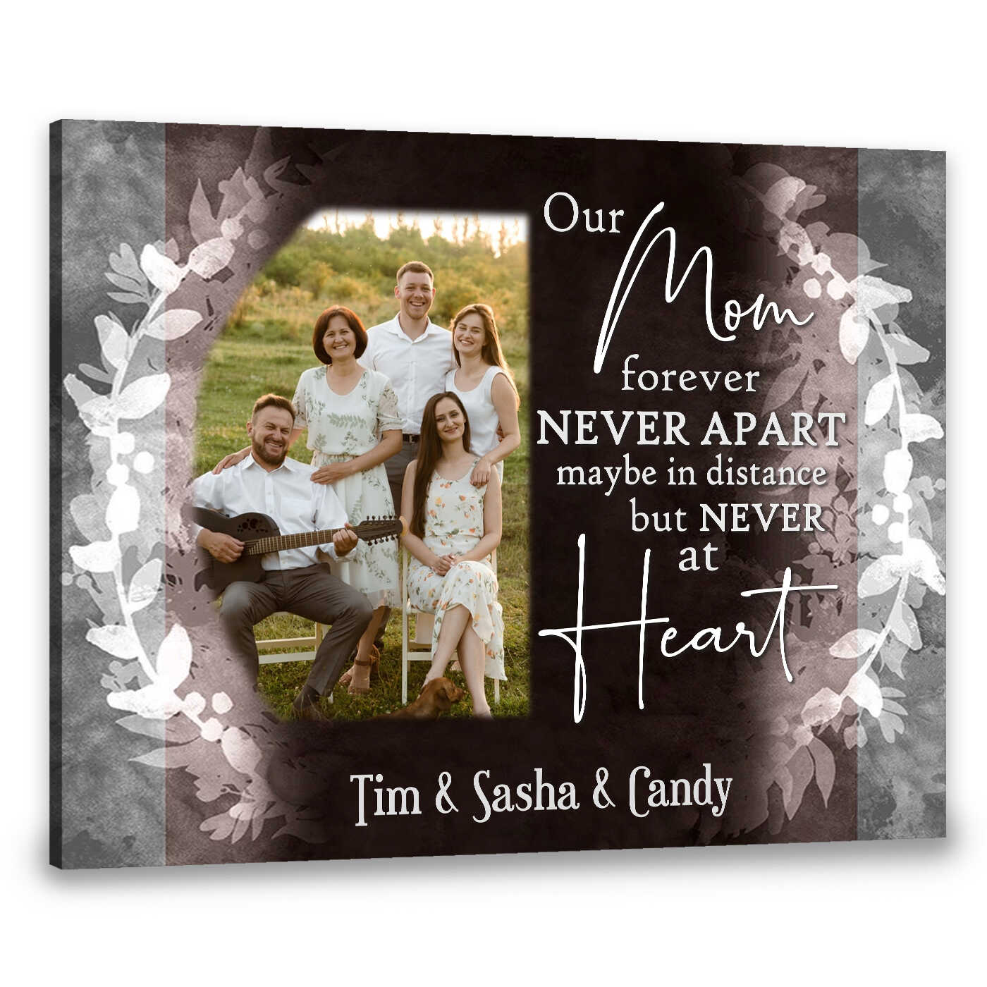 Personalized Gift Ideas for Mom Custom Photo Canvas Print Our mom forever  never apart - Oh Canvas