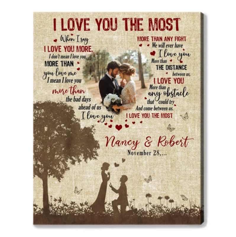 "I love you the most" Canvas Print