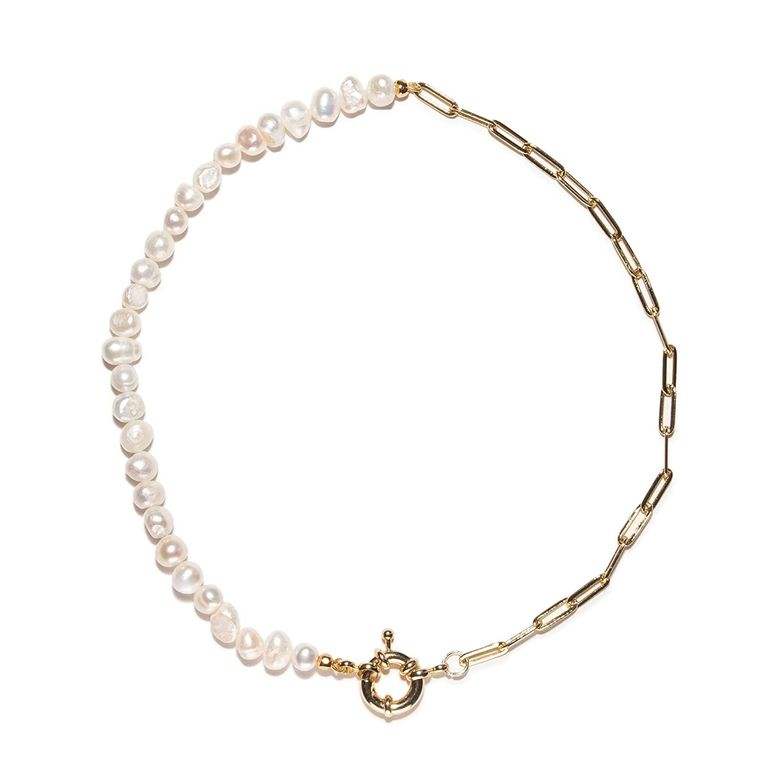 Luxury Gifts For Wife - 18K Gold Plated &Amp; Freshwater Pearl Necklace