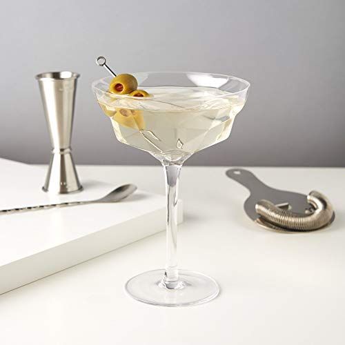 Luxury gift for wife - Crystal Coupe Martini Glass Set