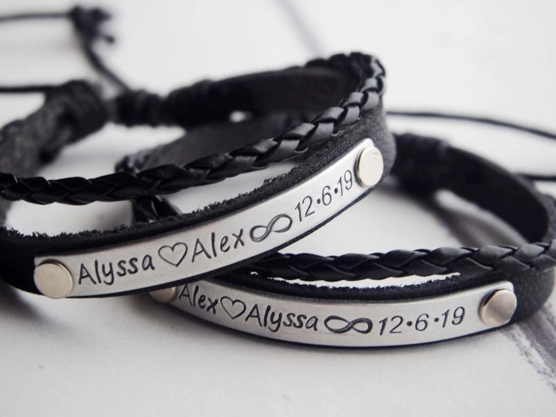 Personalized Couple Bracelet for second marriage gift suggestions